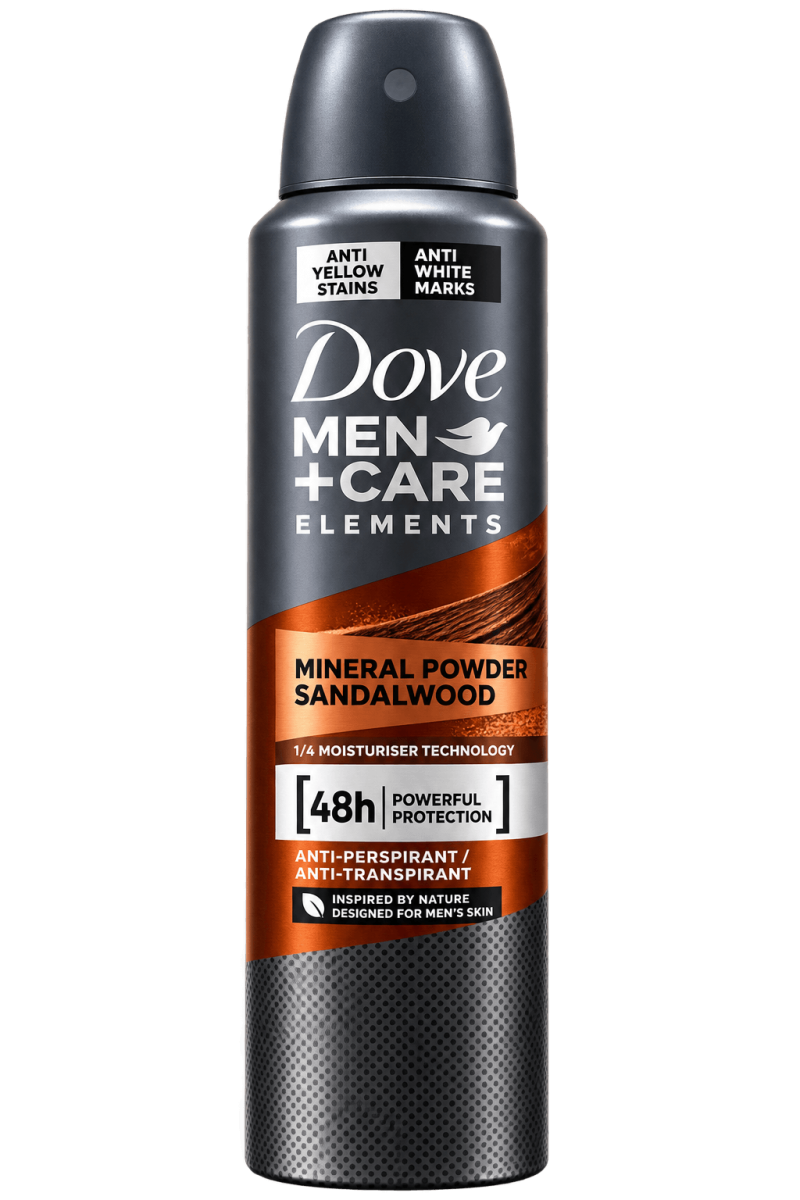 اسپری ضد تعریق مردانه داو Dove مدل Men+Care Elements Minerals + Sandalwood حجم ۱۵۰ میلی‌لیتر