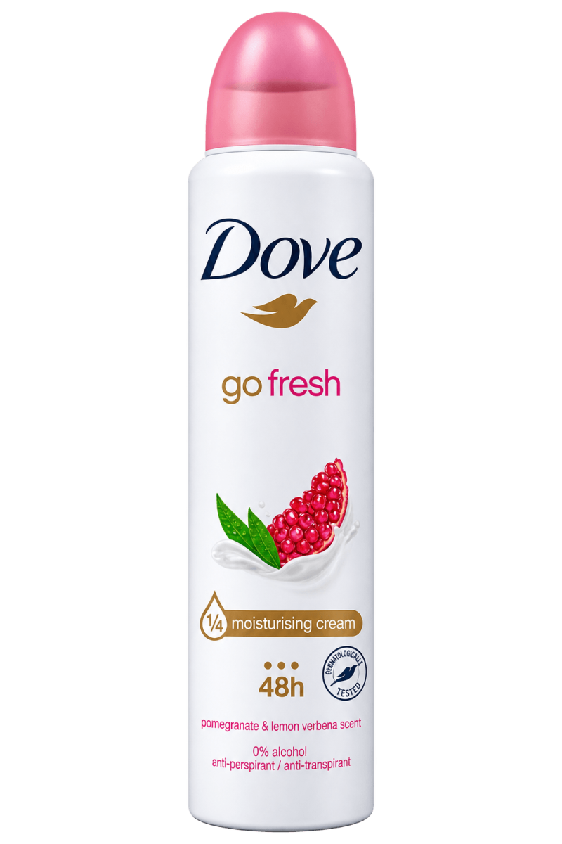 اسپری ضد تعریق زنانه داو مدل Dove Go Fresh Pomegranate & Lemon Verbena | رایحه انار و شاه‌پسند لیمویی